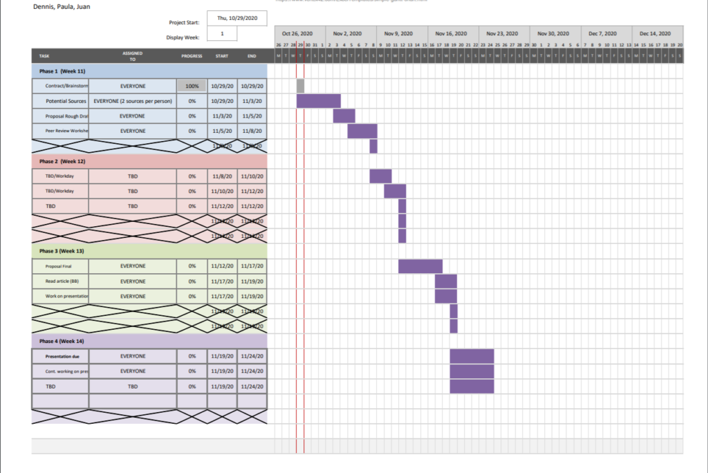 Gannt Chart | Portfolio